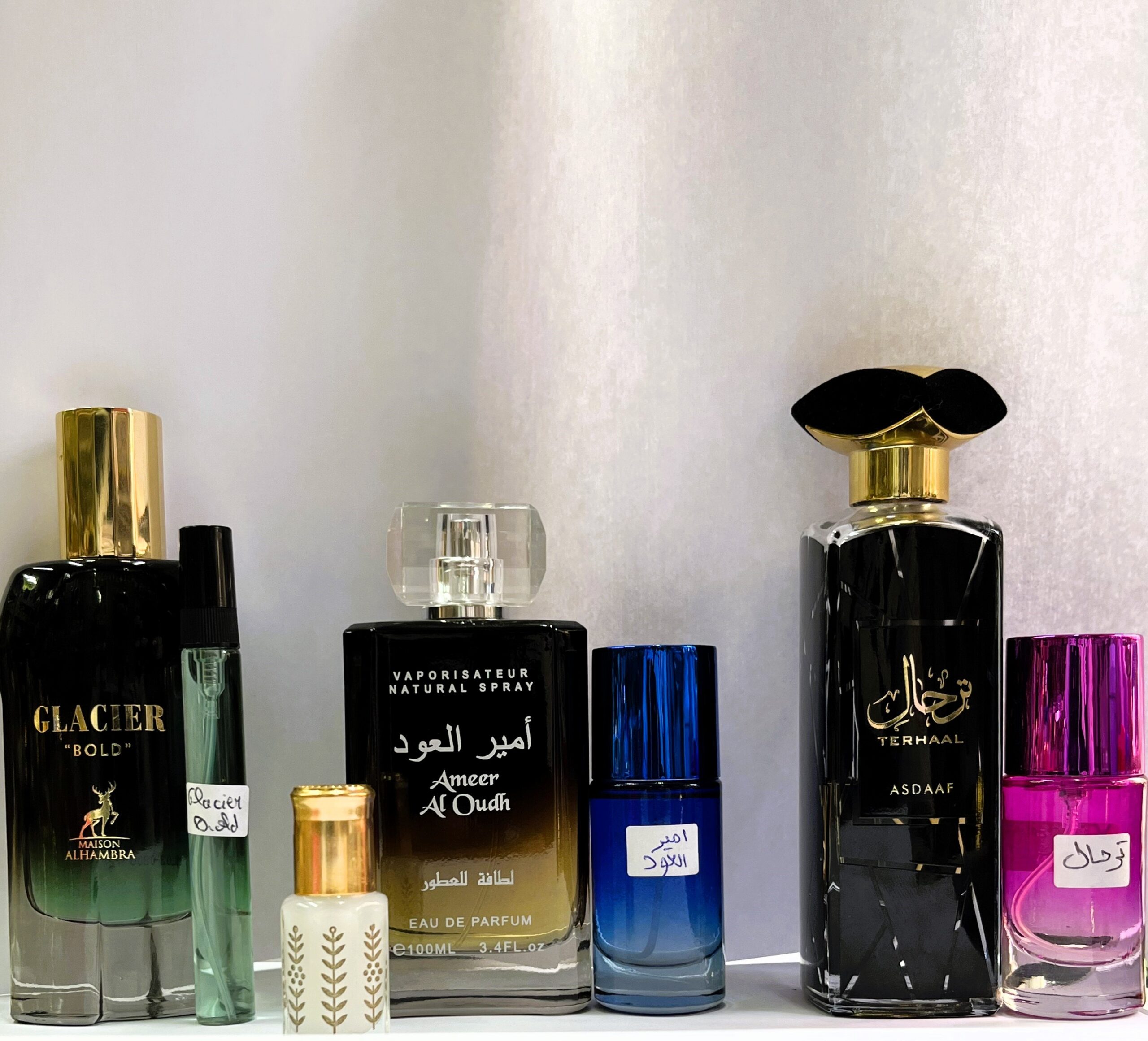 باك "النخوة" الفاخر: تشكيلة 3 عطور إماراتية أصلية + مسك الطهارة (هدية)